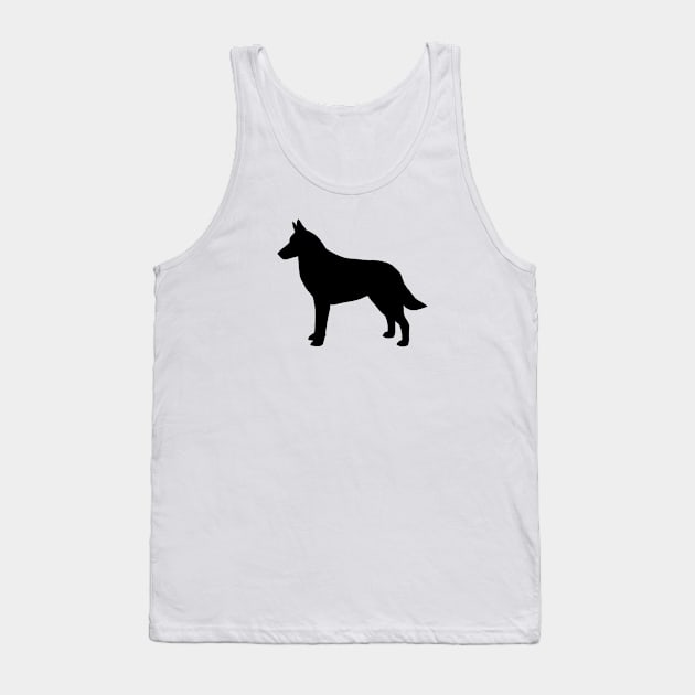 Belgian Malinois Silhouette Tank Top by Coffee Squirrel